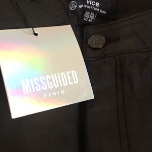 Missguided stretch black leggings pants 4R